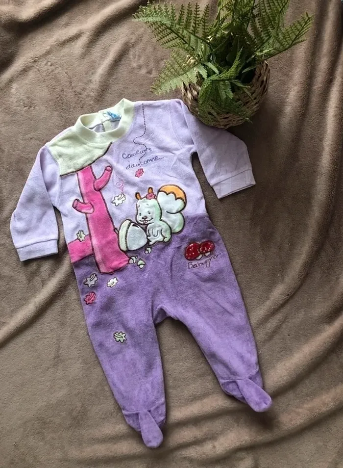 Grenouillère parme violet fille Babygro - photo numéro 2