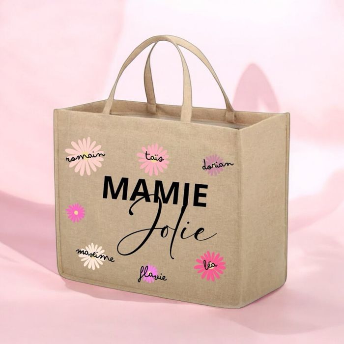Sac cabas toile de jute - photo numéro 2