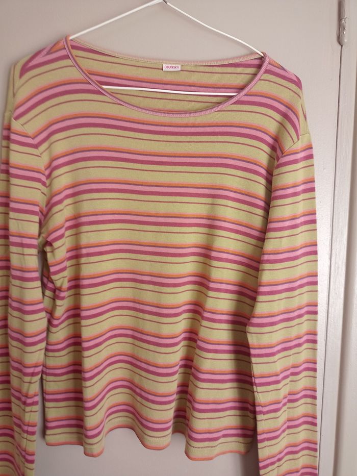 T shirt coton rayé T 44