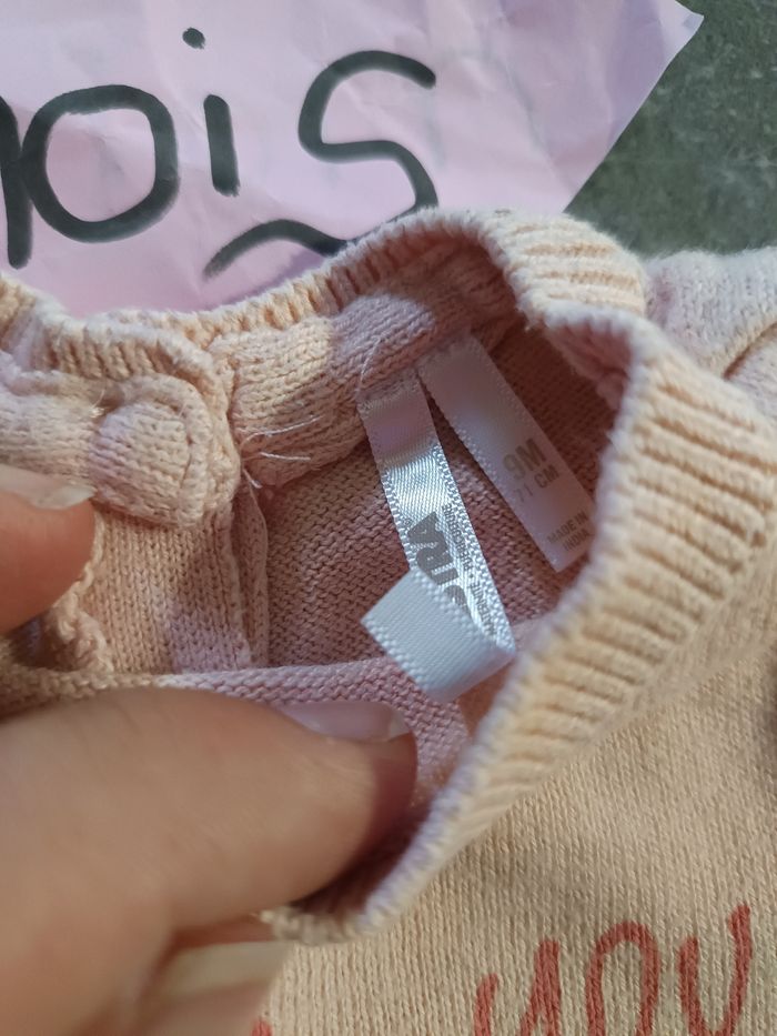 Pull fin rose "i love you" 9 mois - photo numéro 3