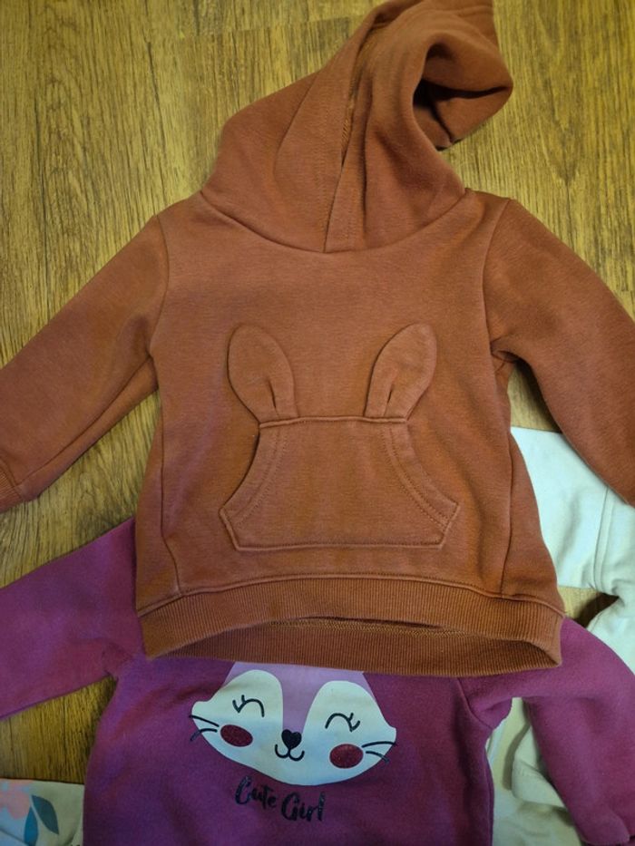 Lot 7 sweat fille 9 mois - photo numéro 4