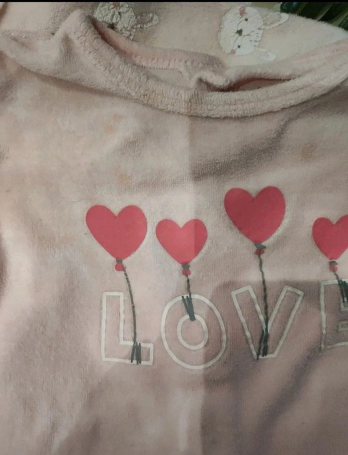 2 pygama velour 12 mois fille - photo numéro 2