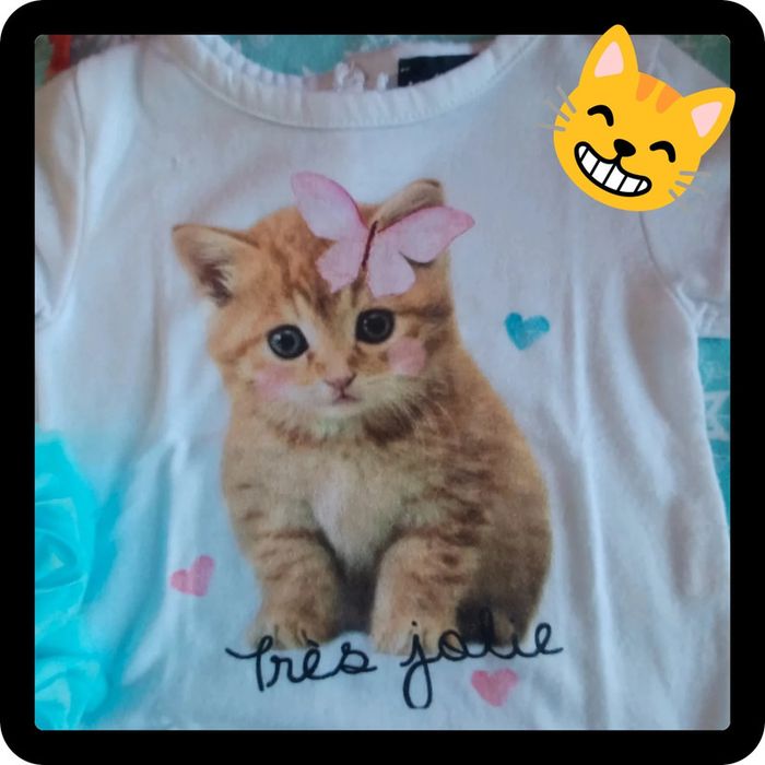 T-shirt fille 3 mois - photo numéro 2