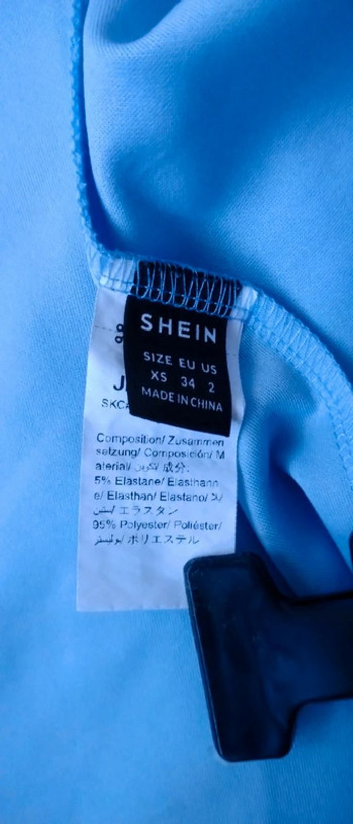 Veste longue bleu ciel femme xs shein - photo numéro 10