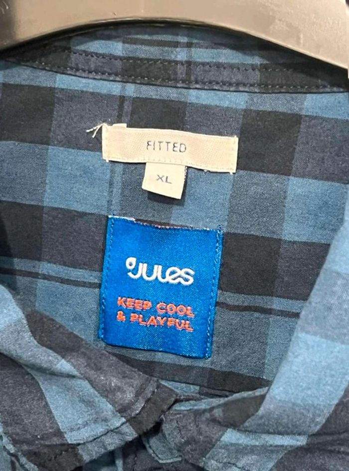 Chemise  à  carreaux homme  Jules  XL  bleu - photo numéro 3