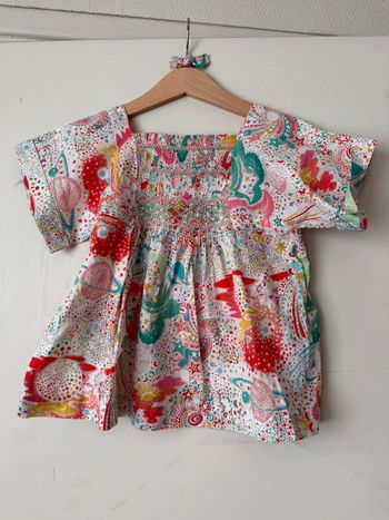 Blouse Bonpoint liberty et barrette