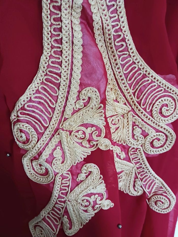 Robe de soirée verte/rouge/bleue avec ceinture T.L - photo numéro 10