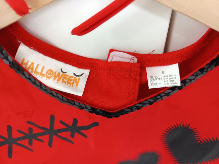 Robe Halloween diablesse fille 4-6 ans 👿🎃 avec serre-tête - photo numéro 2