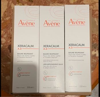3 boites crème (baume) xeracalm 200Ml Avene