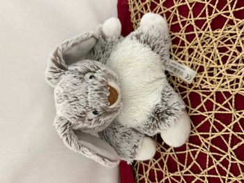 Doudou lapin blanc marron simba nicotoy