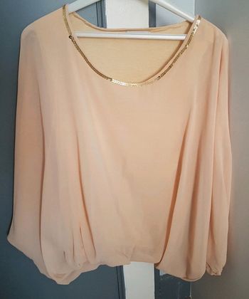 Blouse beige manches longues