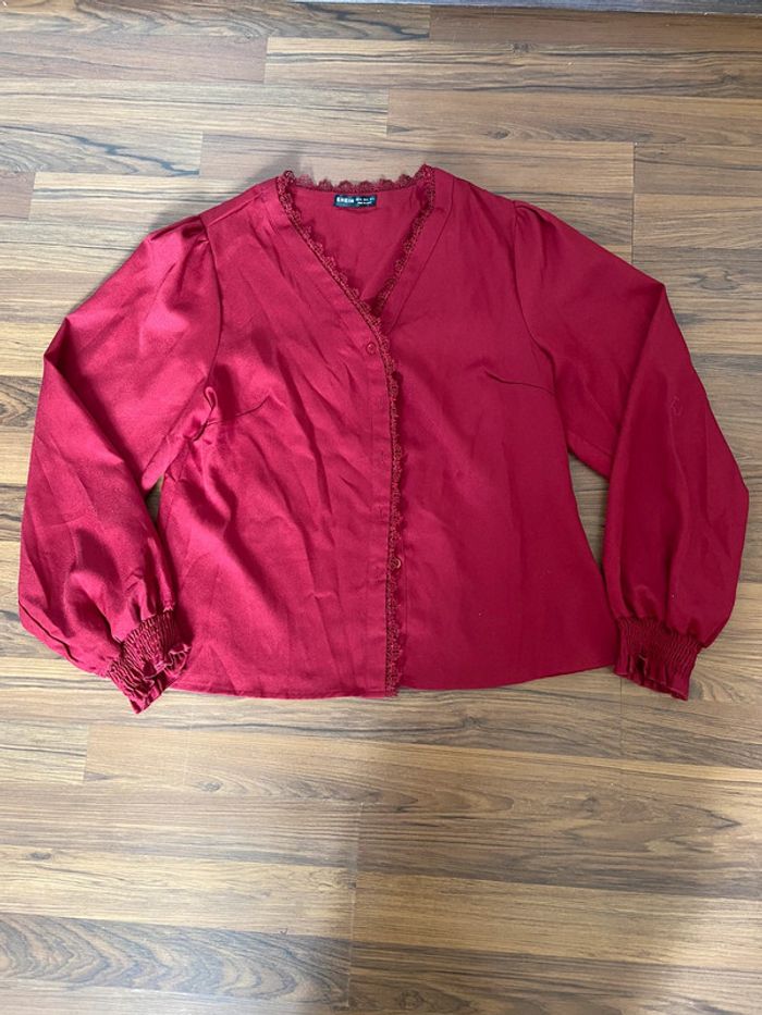 Blouse bordeaux femme - photo numéro 2