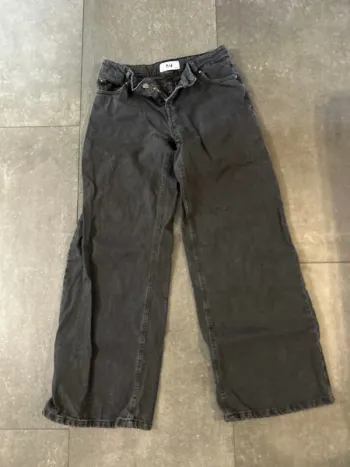 Pantalon large jeans noir 34