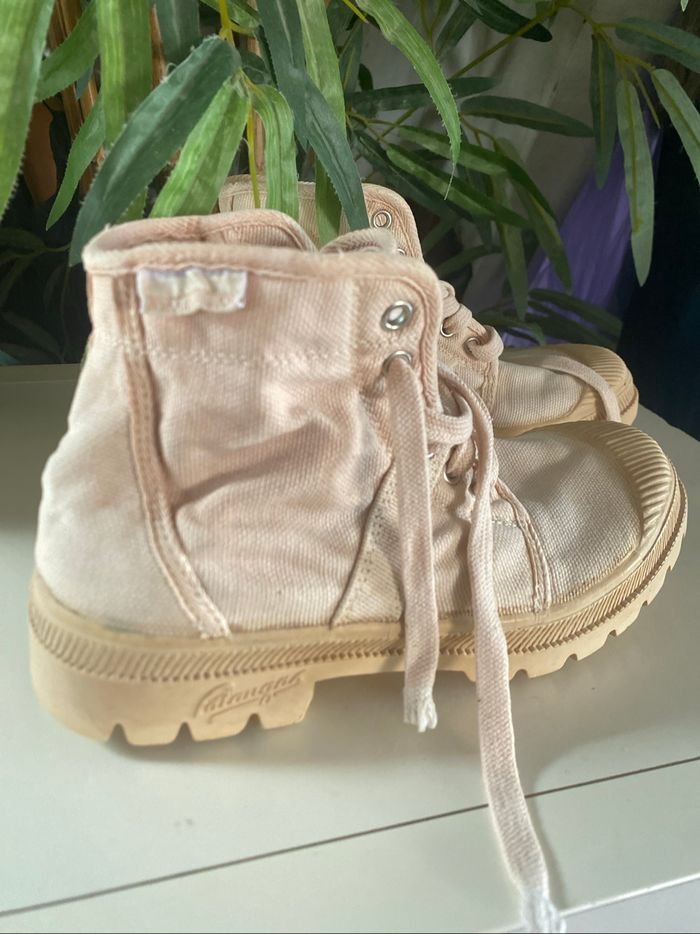 Pataugas original avec revers 37 toile beige - photo numéro 2