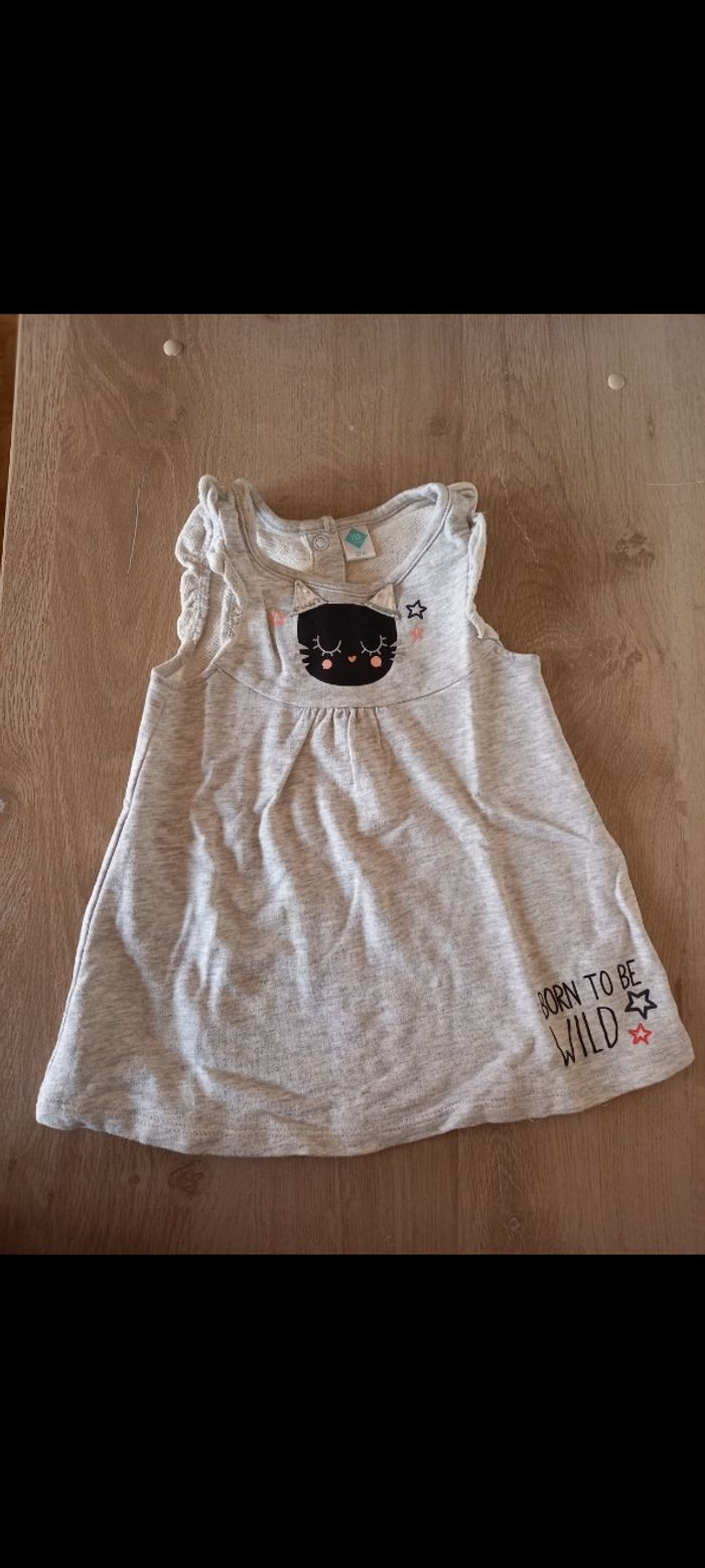 Robe fille 12 mois chat