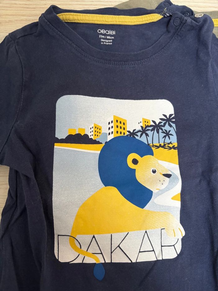 Lot de 2 t-shirt manches longues Obaibi - photo numéro 2