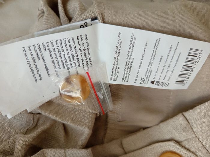 Short en lin beige taille élastique Camaïeu neuf avec étiquette - photo numéro 11