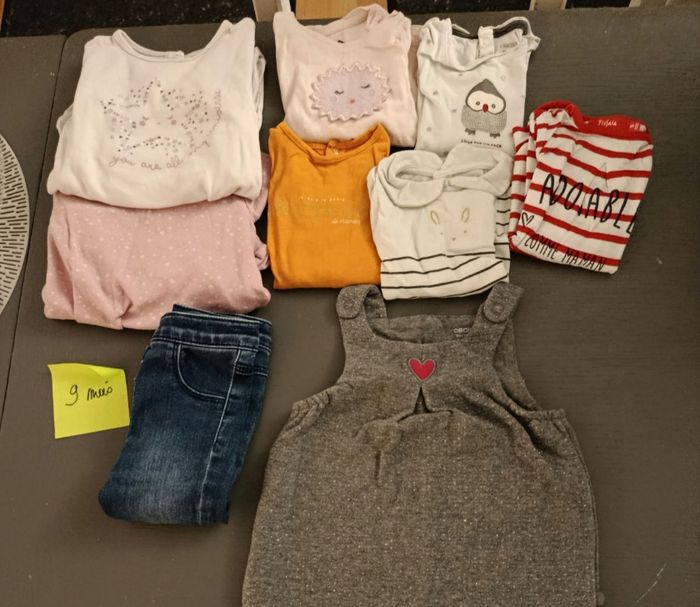 Lot vêtements bébé fille 9 mois
