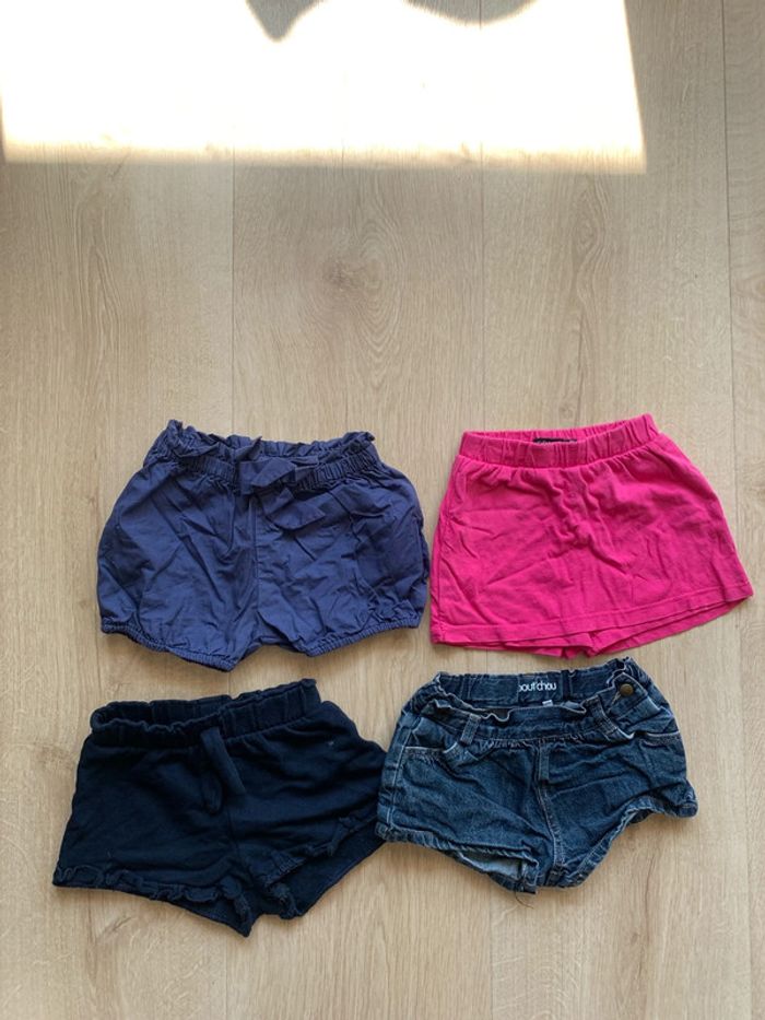 Lot 4 short bébé fille 18 mois