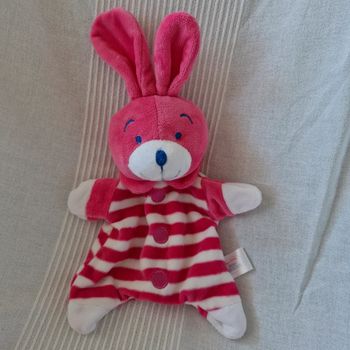 Lapin lapin rayé rose et blanc  Mont Roucous
