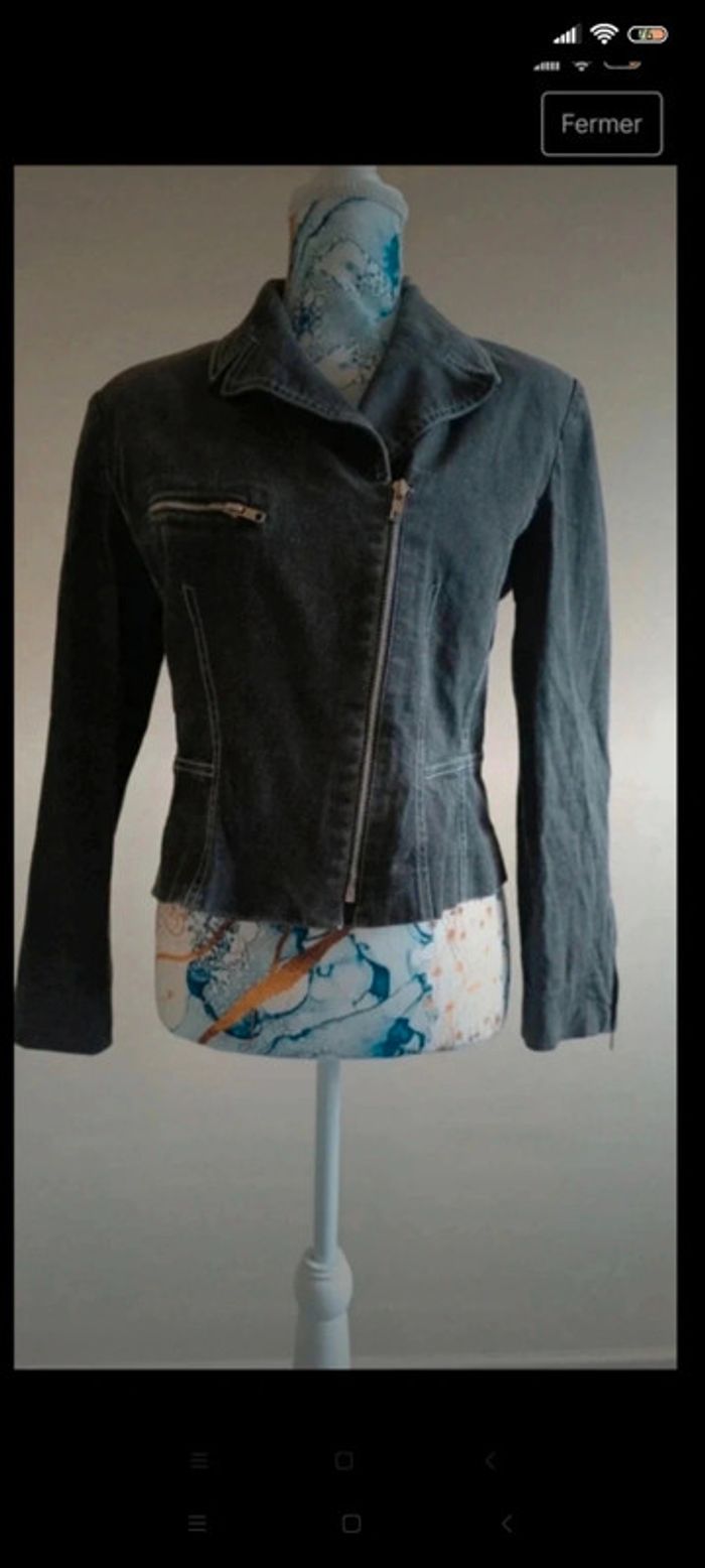 Veste en jean noire Alain Manoukian