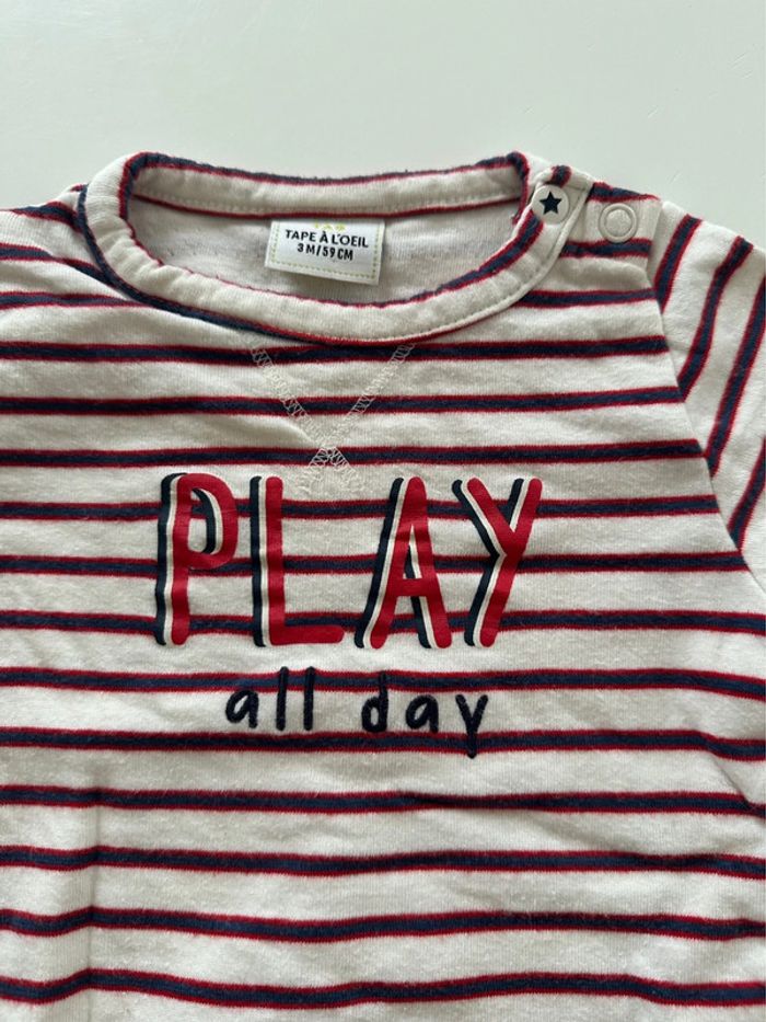 Tee-shirt manches longues - 3 mois - Tape à l’œil - photo numéro 2