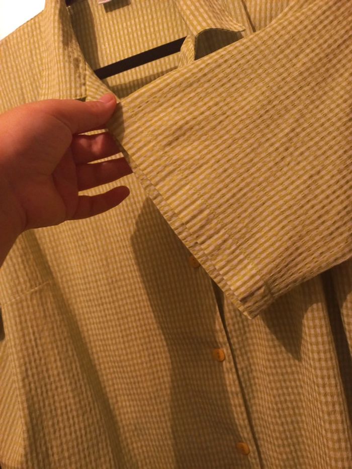 Chemise vintage vert/blanc 46/48 - photo numéro 4