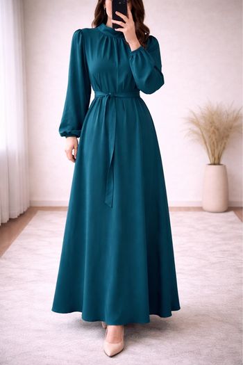 Robe longue femme satin 