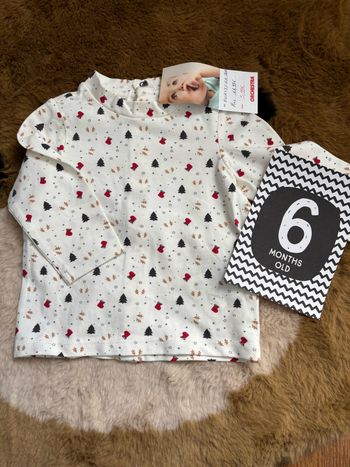 Tee shirt blanc Noël Orchestra t.6m