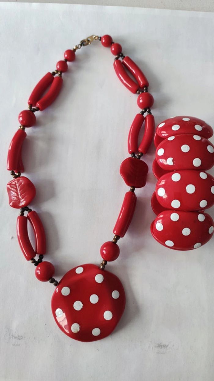 Ensemble collier bracelet inspiration 70 - photo numéro 2