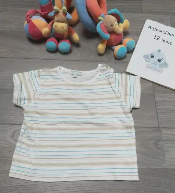 T shirt à rayures bébé garçon 12 mois Kimbaloo
