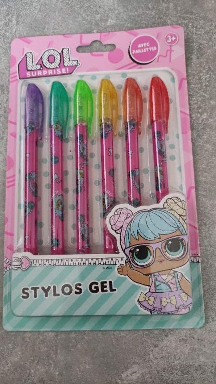 Stylos Gel paillettes LOL Surprise