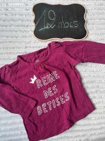 Teeshirt manches longues 12 mois