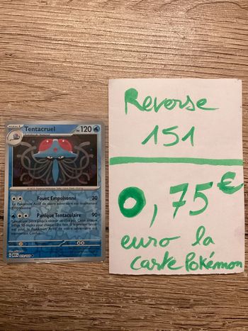 carte Pokémon tentacruel reverse 073/165 EV3.5 collection 151 FR neuf sortie de booster