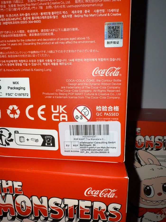Set complet The monsters Labubu Vinyl Face Coca cola Pop Mart(Whole set) - photo numéro 5