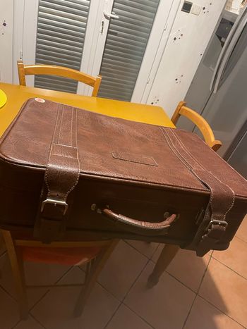 Grande valise vintage cuir France 🇫🇷 