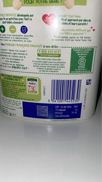 Lait bledilait 2e âge 