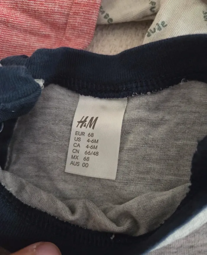 Lot 5 t-shirts manches longues 6 mois - photo numéro 3