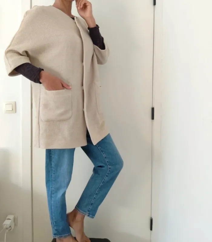 Belle veste Xandres beige intersaison M - photo numéro 4