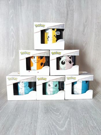 Lot de 5 tasses Mugs Pokémon 320 ml neuves