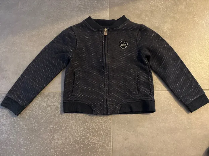 Gilet bleu marine doré
