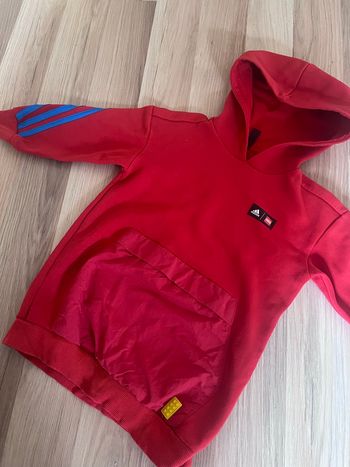 Sweat à capuche Adidas x LEGO - Rouge - 5-6 ans