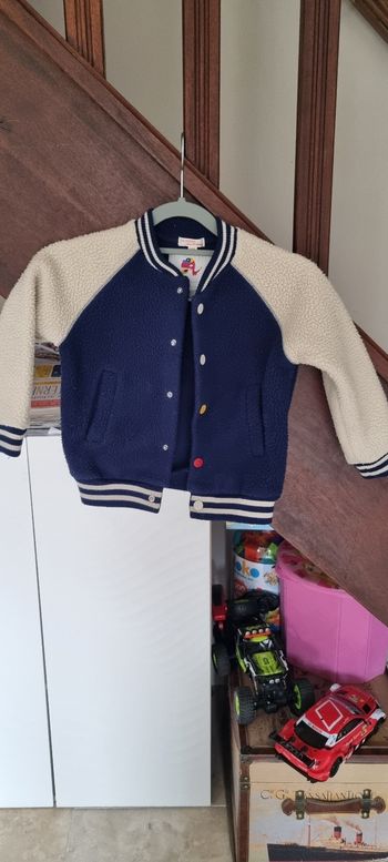 Blouson style teddy bicolore