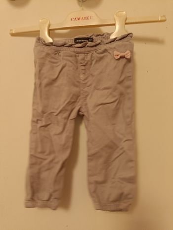 Pantalon souple gris In Extenso - Détail nœud - 12 mois (74 cm)