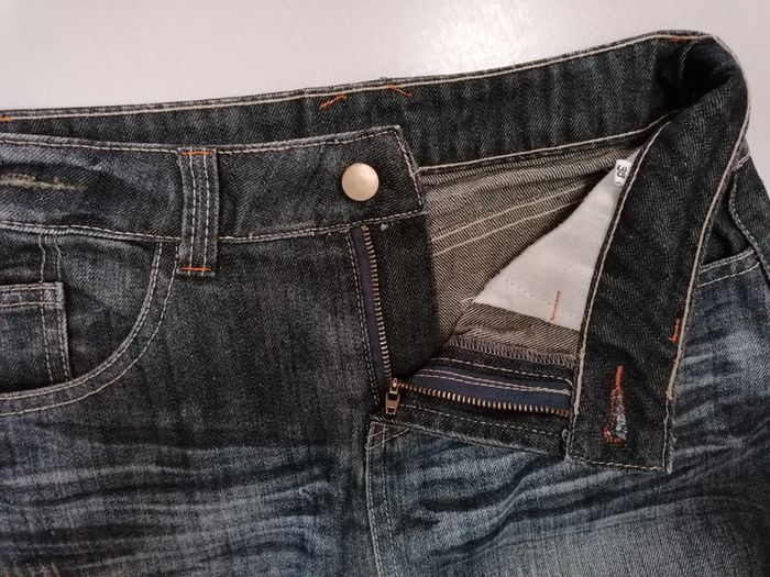 Jupe en jeans taille haute, T38, mesures données - photo numéro 3