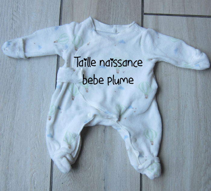 Dors-bien unisexe imprimé montgolfières pour bébé plume