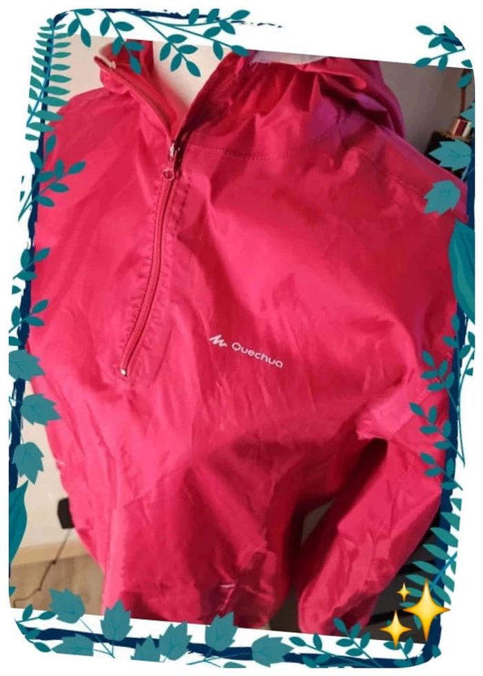 Imperméable queshua 14 ans fushia - photo numéro 2