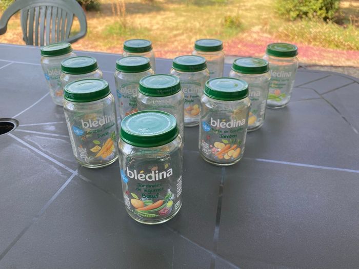 Lot de 12 grands pots de Blédina 200g vides