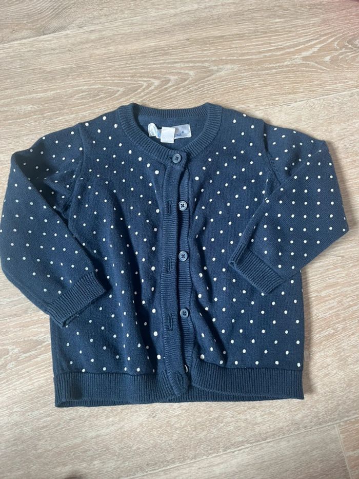 Gilet bleu marine 18 mois