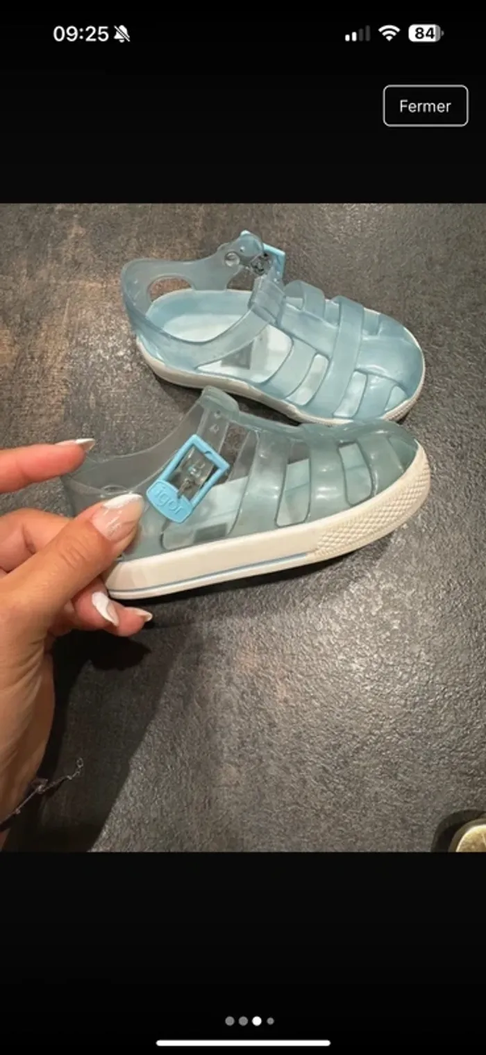 Chaussures d’eau garçon Igor – Taille 23 – Bleu ciel - photo numéro 3